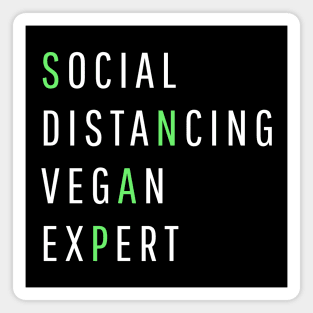 Funny Vegan Social Distancing Expert Magnet